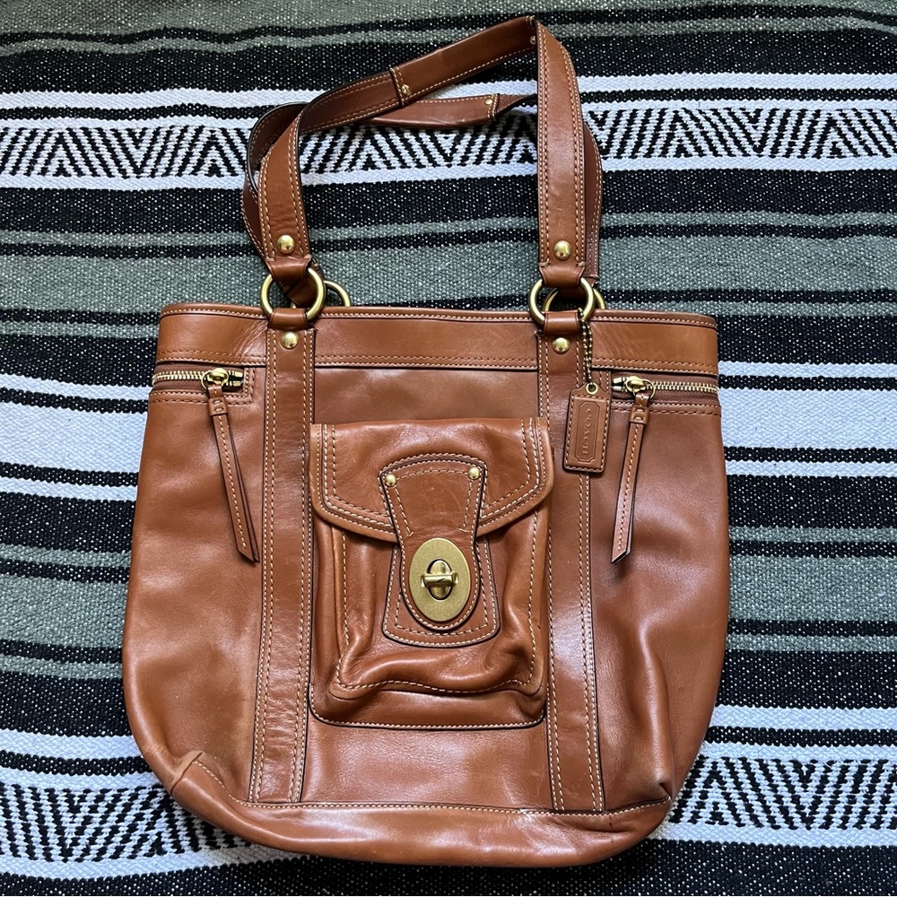 Coach | Vintage 65th Anniversary Legacy Gigi Vachetta Leather Tote Bag